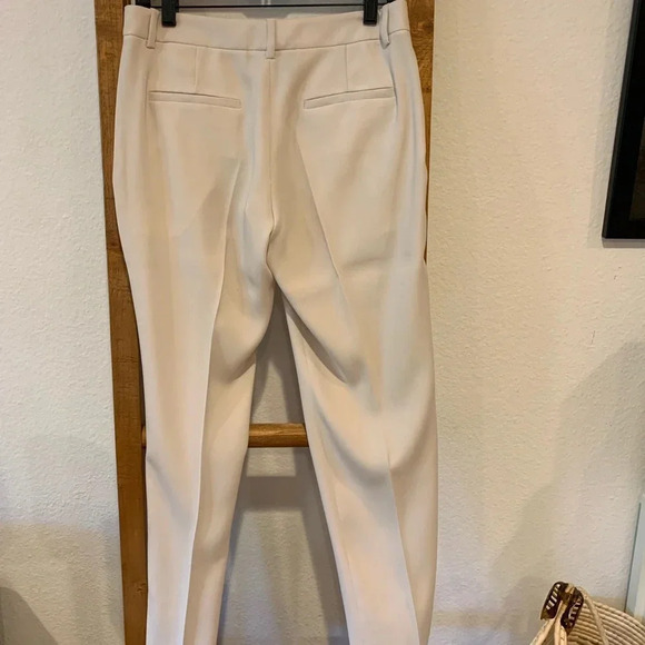 THEORY GUC Latani NC Ash White Pleated Trousers Slacks Work Pants - Picture 4 of 7